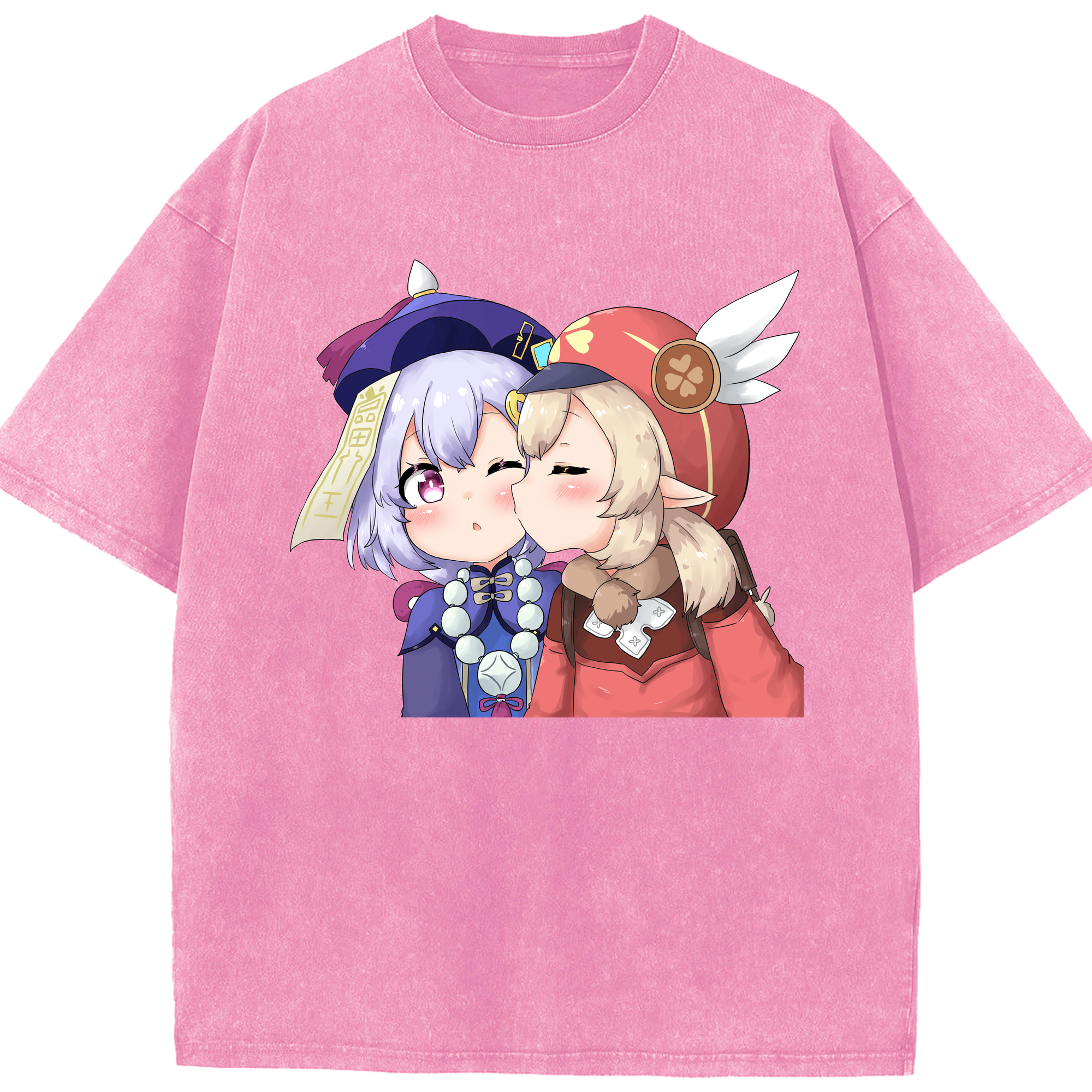 げんし神 七七 なな  genshin Nana 綿100% ヴィンテージ風 半袖Tシャツ（フロントプリント）